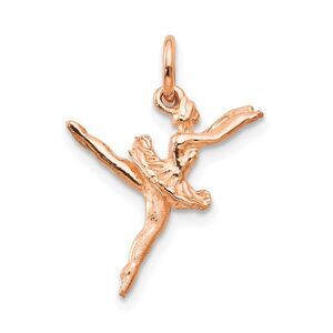 14k Rose Gold Small 3D Ballerina Pendant Charm
